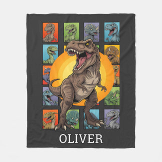 Personalized Dinosaur Blanket with Name