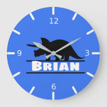 Personalized Dinosaur Square Wall Clock