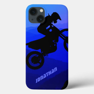 Personalized Dirt Bike Night Ride Motocross iPhone 13 Case