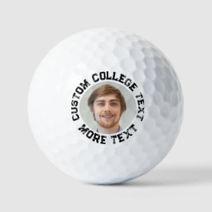 Personalized Distressed College Text Golf Balls