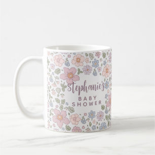 Personalized Ditsy Floral Baby Shower Mug