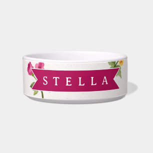 Personalized Ditsy Floral Cottagecore Wildflower Bowl