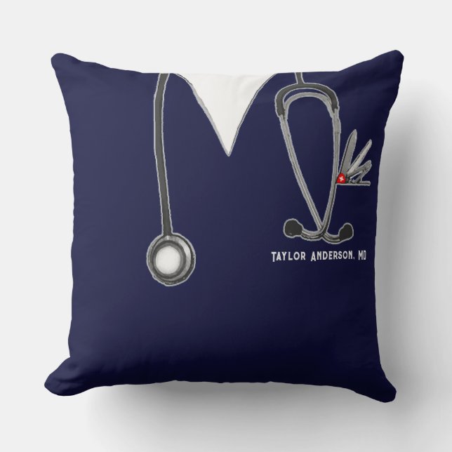 personalized doctor gift cushion (Front)