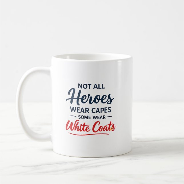 Personalized Doctor Hero White Coat Coffee Mug (Left)