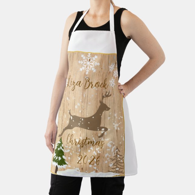Personalized doe Christmas bauble Apron (Insitu)