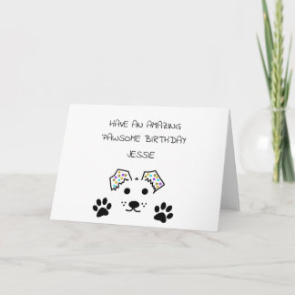 Personalized Dog Birthday Card