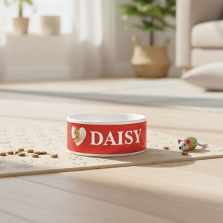 Personalized dog bowl with pet's photo + name 
