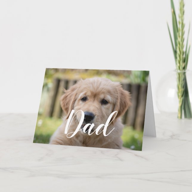 Personalized Dog Dad Funny Photo Happy Fathers Day Card (Front)