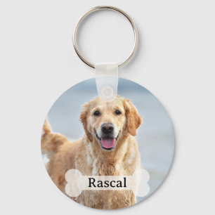 Personalized Dog Lover 2 Photo Keepsake Key Ring