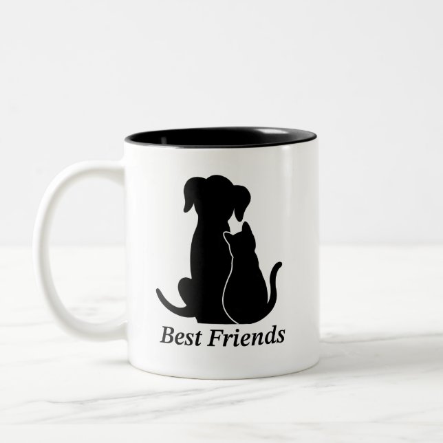 Personalized dog lover cat lover mug (Left)