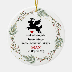 Personalized dog Memorial, Pet Loss Sympathy gift Ceramic Ornament