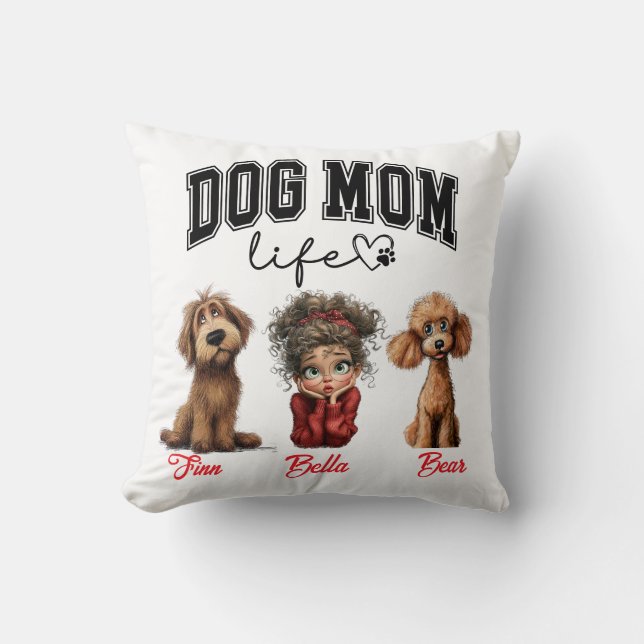Personalized Dog Mom – Happy Mother’s Day Cushion (Front)