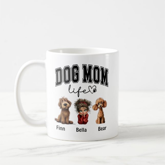 Personalized Dog Mom photo – Happy Mother’s Day Coffee Mug (Left)
