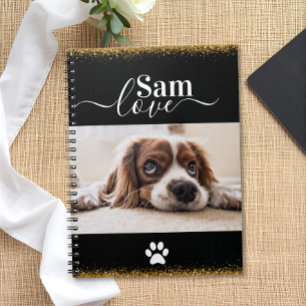 Personalized Dog Monogram Name Pet Photo  Notebook