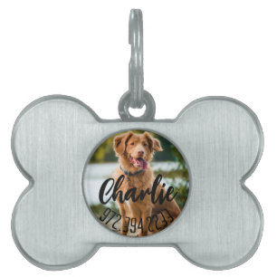 Personalized Dog Name & Phone Number Pet ID Tag