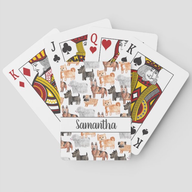 Personalized dog pet design playing cards (Back)