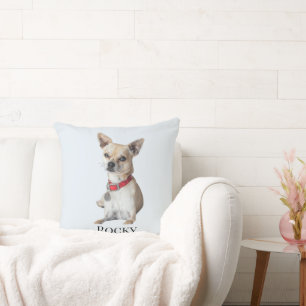 Personalized Dog Photo Custom Pet Name Cushion