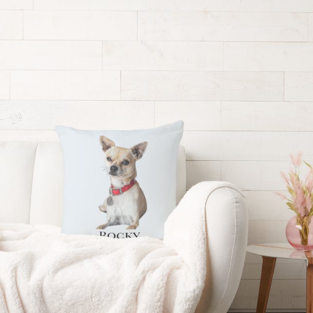Personalized Dog Photo | Custom Pet Name  Cushion (Couch)
