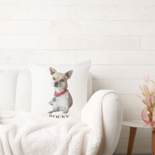 Personalized Dog Photo Custom Pet Name Cushion