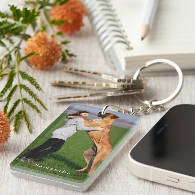 Personalized Dog Photo  Key Ring (Front Right)