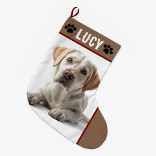 Personalized Dog Photo & Name Christmas Stocking