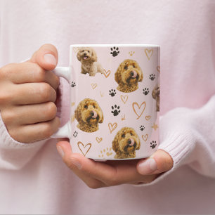 Personalized Dog Photo Pink Coffee Mug