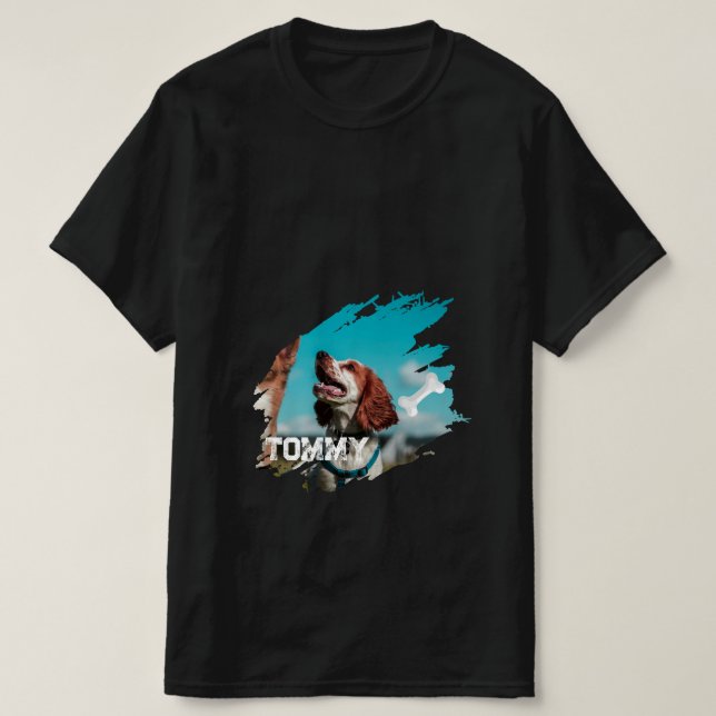 Personalized Dog Photo T-Shirt (Design Front)