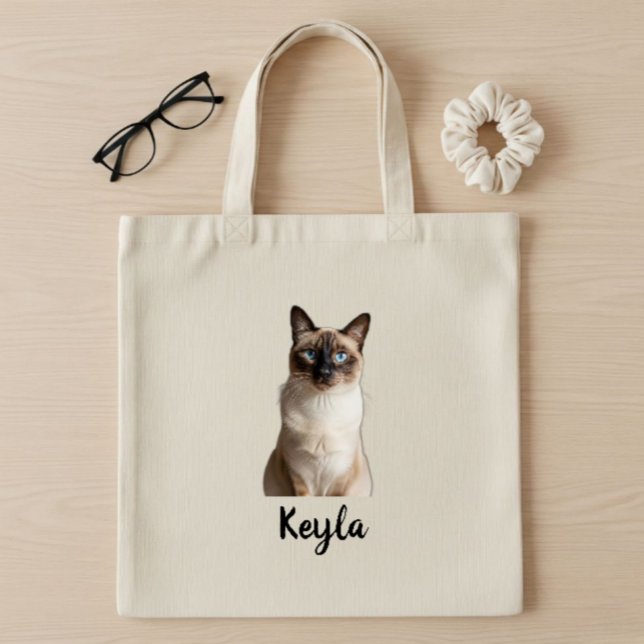 Personalized dog photo tote bag, personalized cat bag (Creator Uploaded)