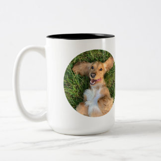 Personalized Dog Photo with Text | Custom Gift Two-Tone Coffee Mug