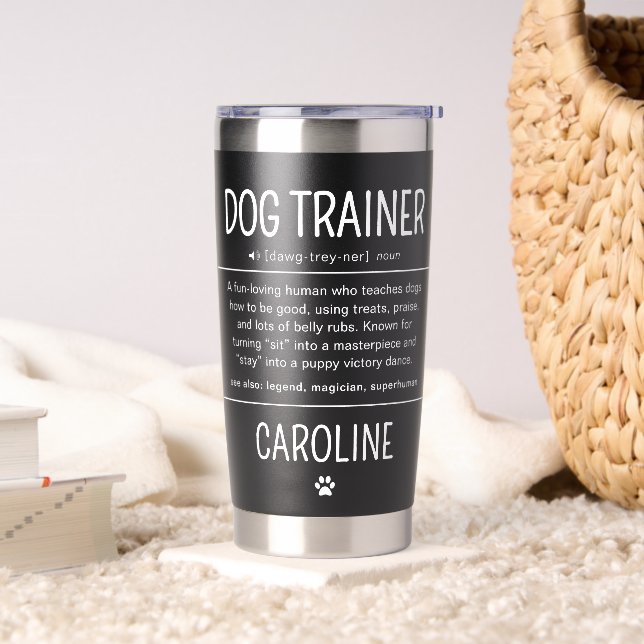 Personalized Dog Trainer Funny Gifts Insulated Tumbler (Living Room)