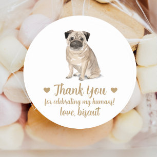 Personalized Dog Wedding Favor Stickers