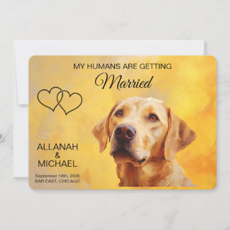 Personalized Dog Wedding Save The Date Invitation