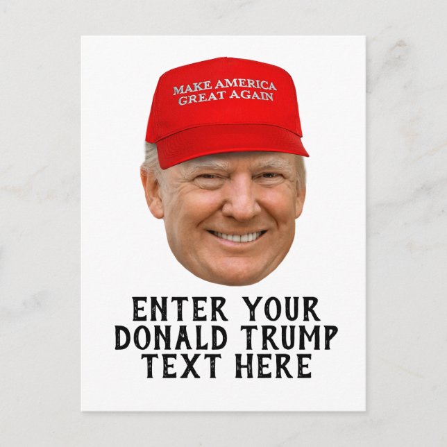 PERSONALIZED DONALD TRUMP MAGA POSTCARD (Front)