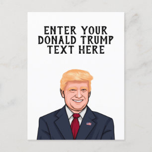 PERSONALIZED DONALD TRUMP POSTCARD