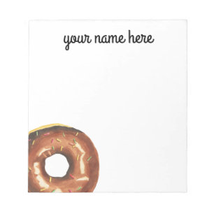 Personalized Donut Notepad