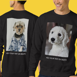 Personalized Double Sided Photo Text Sweatshirt