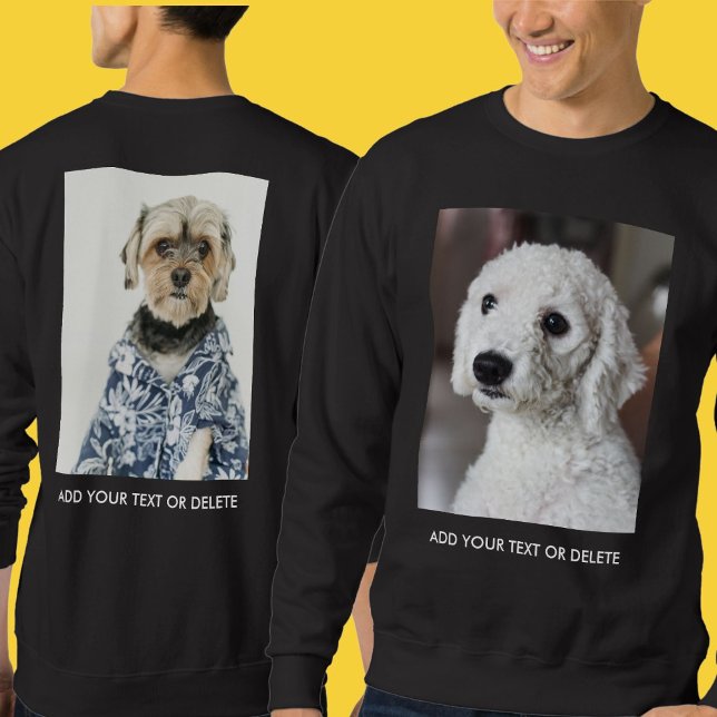 Personalized Double Sided Photo Text  Sweatshirt (Creator Uploaded)
