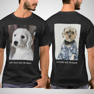 Personalized Double Sided Photo Text  T-Shirt