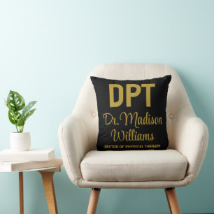 Personalized DPT Doctor of Physical Therapy Gift Cushion