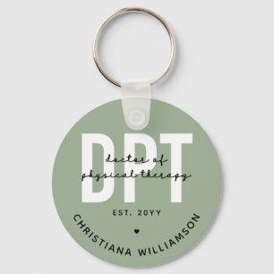 Personalized DPT Doctor of Physical Therapy Key Ring