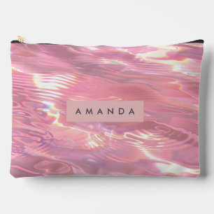 Personalized Dreamy Pastel Pink Water Accessory Pouch
