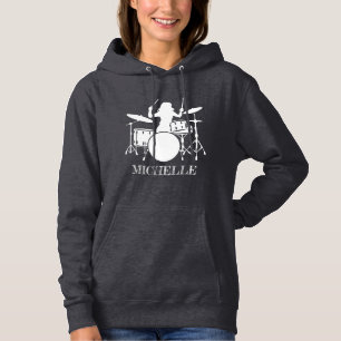 Personalized Drummer Girl   Drums Drummer Gift     Hoodie