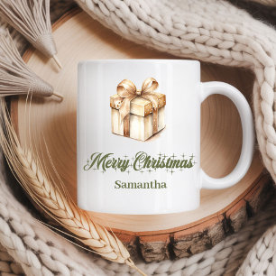 Personalized Earthy Christmas Coffee Mug