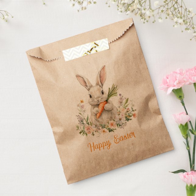 Personalized Easter Bunny  Happy easter Favour Bag (Sealed)