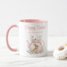 Personalized Easter Bunny Teapot Family 