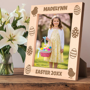 Personalized Easter Eggs & Baby Chicks Etched Frames