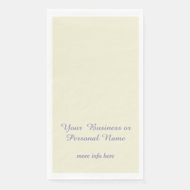 personalized ecru color - elegant napkin (Front)