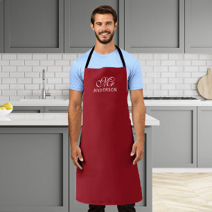 Personalized Editable Colors Elegant Script Mr Apron
