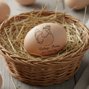 Personalized egg stamp, personalized fresh egg rubber stamp