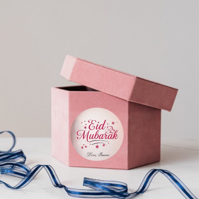 Personalized Eid Mubarak Round Stickers (Creator Uploaded)